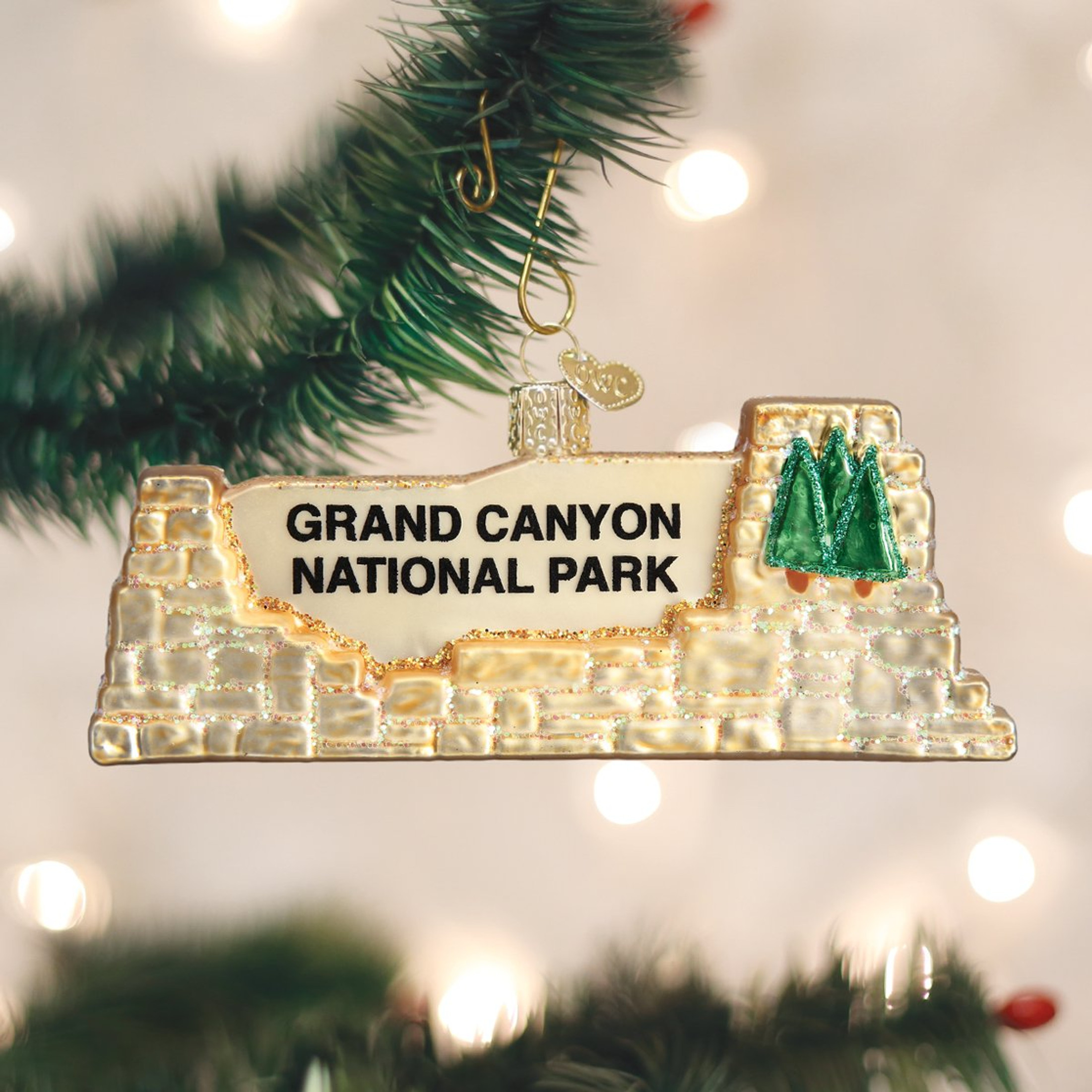 Old World Christmas Glass Blown Ornament, Grand Canyon National Park (With OWC Gift Box)