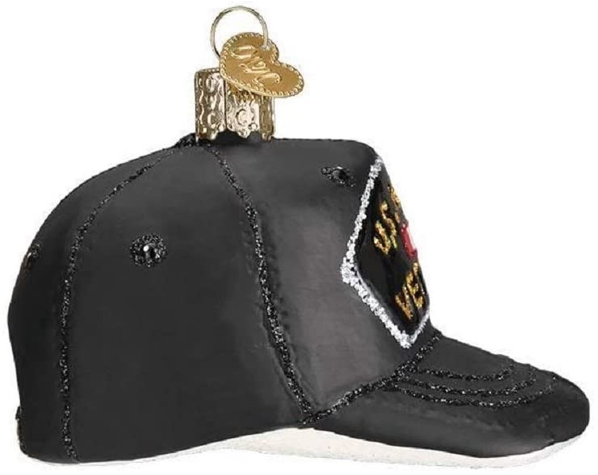 Old World Christmas Glass Blown Ornament for Christmas Tree, Veteran’s Cap