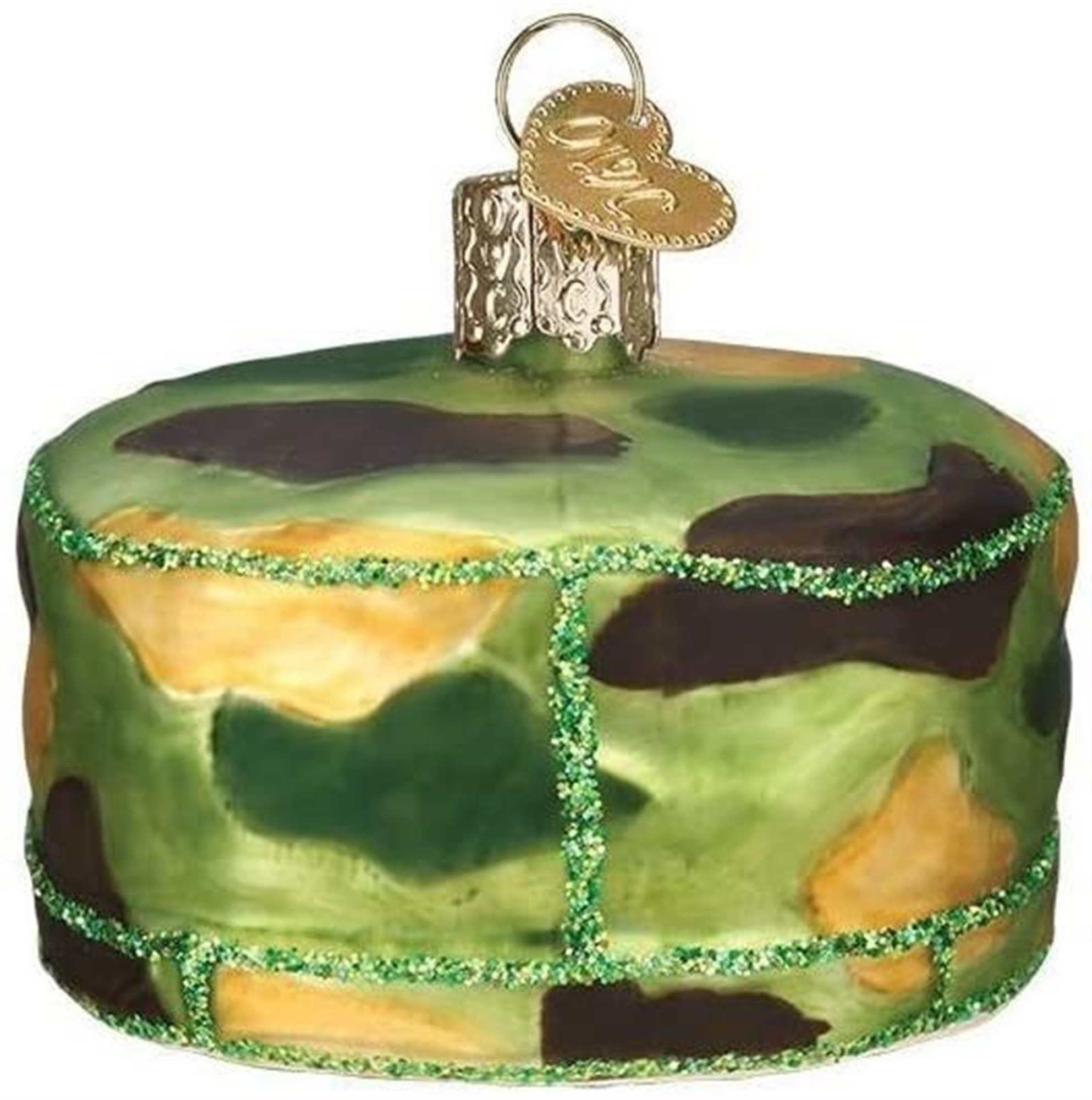 Old World Christmas Blown Glass Ornament for Christmas Tree, Army Cap