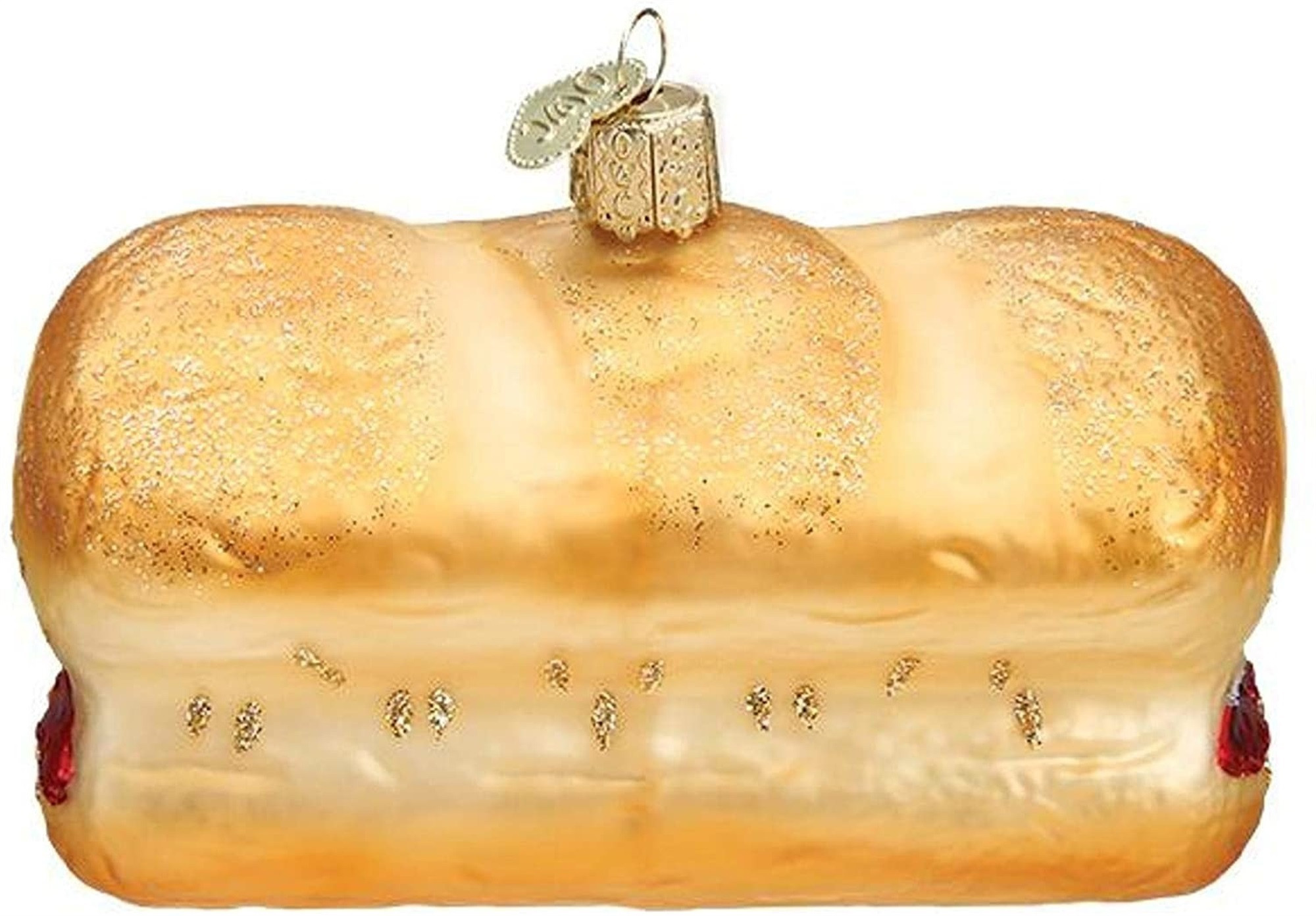 Old World Christmas Glass Blown Ornament for Christmas Tree, Meatball Sandwich