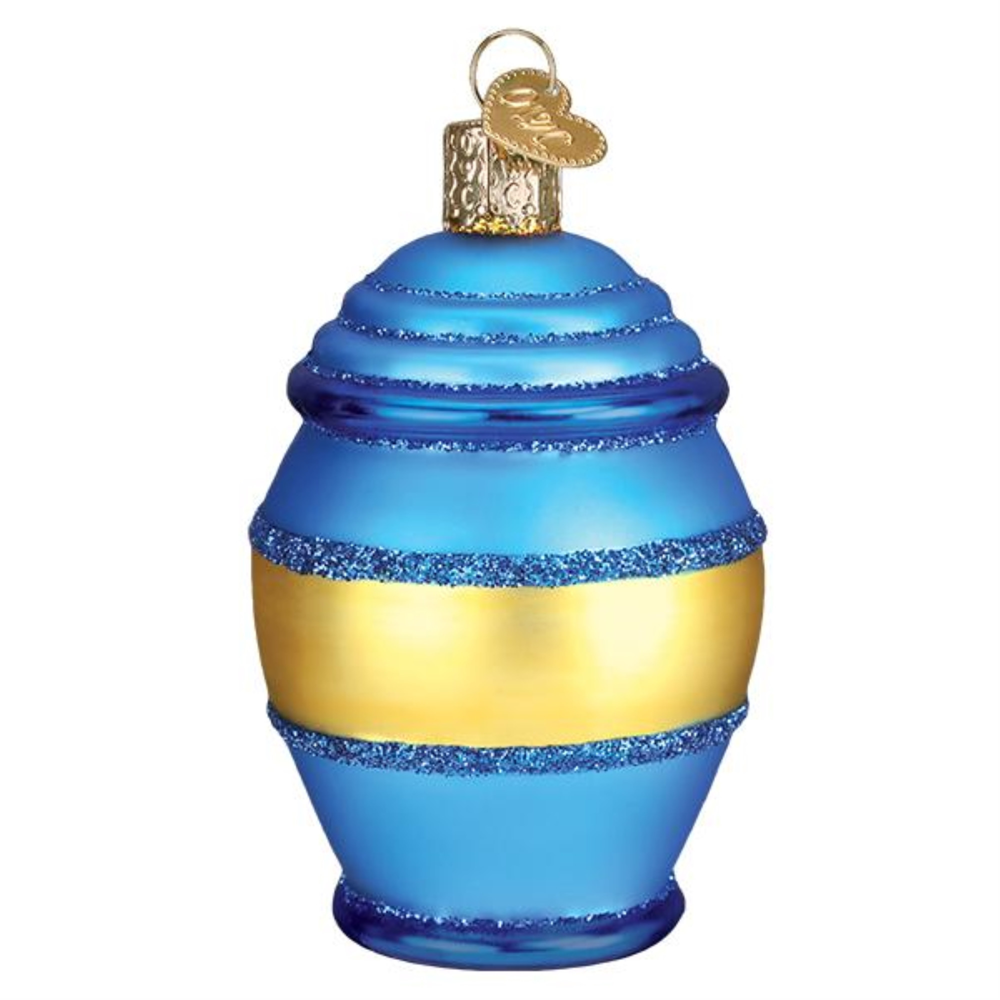 Old World Christmas Blown Glass Ornament for Christmas Tree, Honey Pot