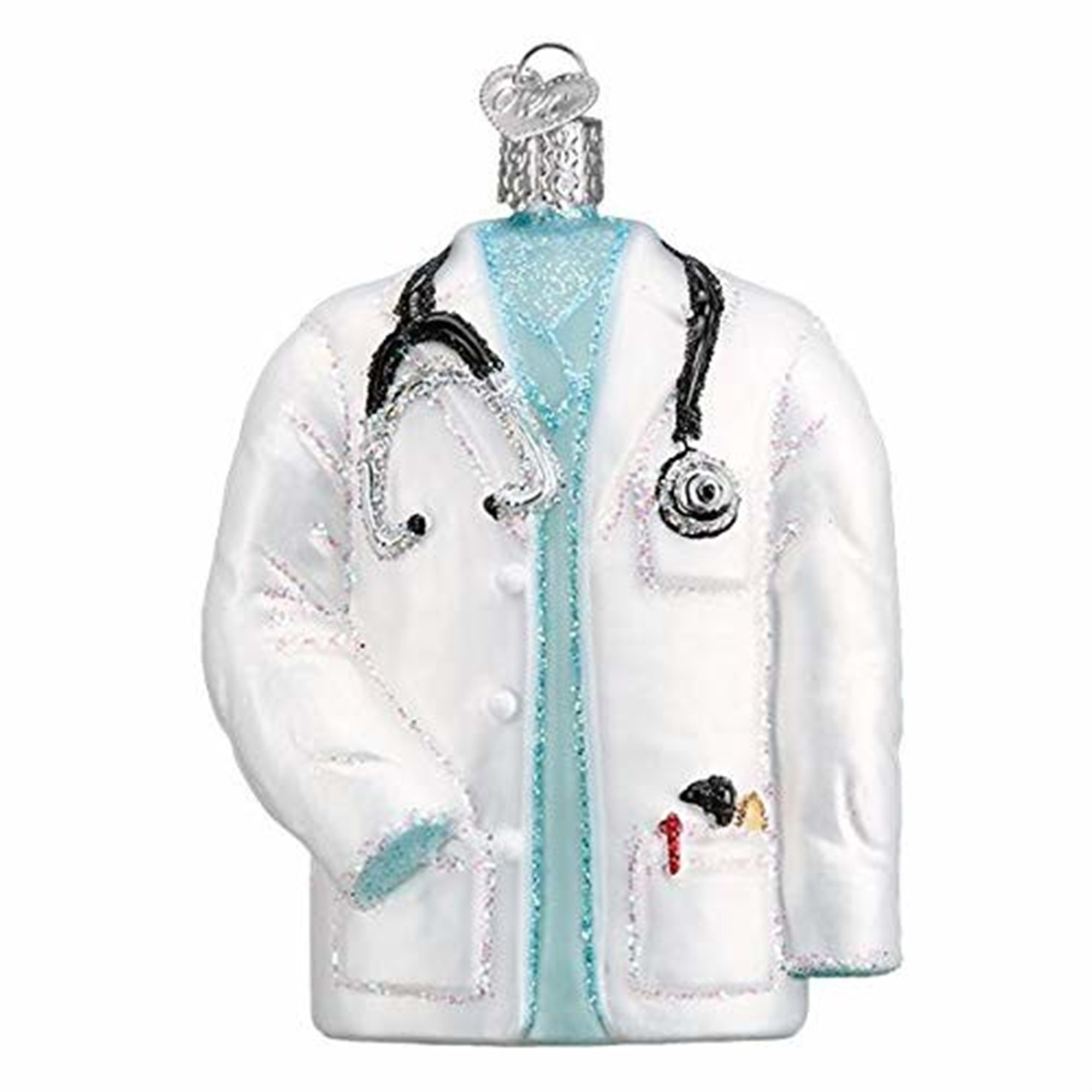 Old World Christmas Glass Blown Ornament for Christmas Tree, Doctor's Coat