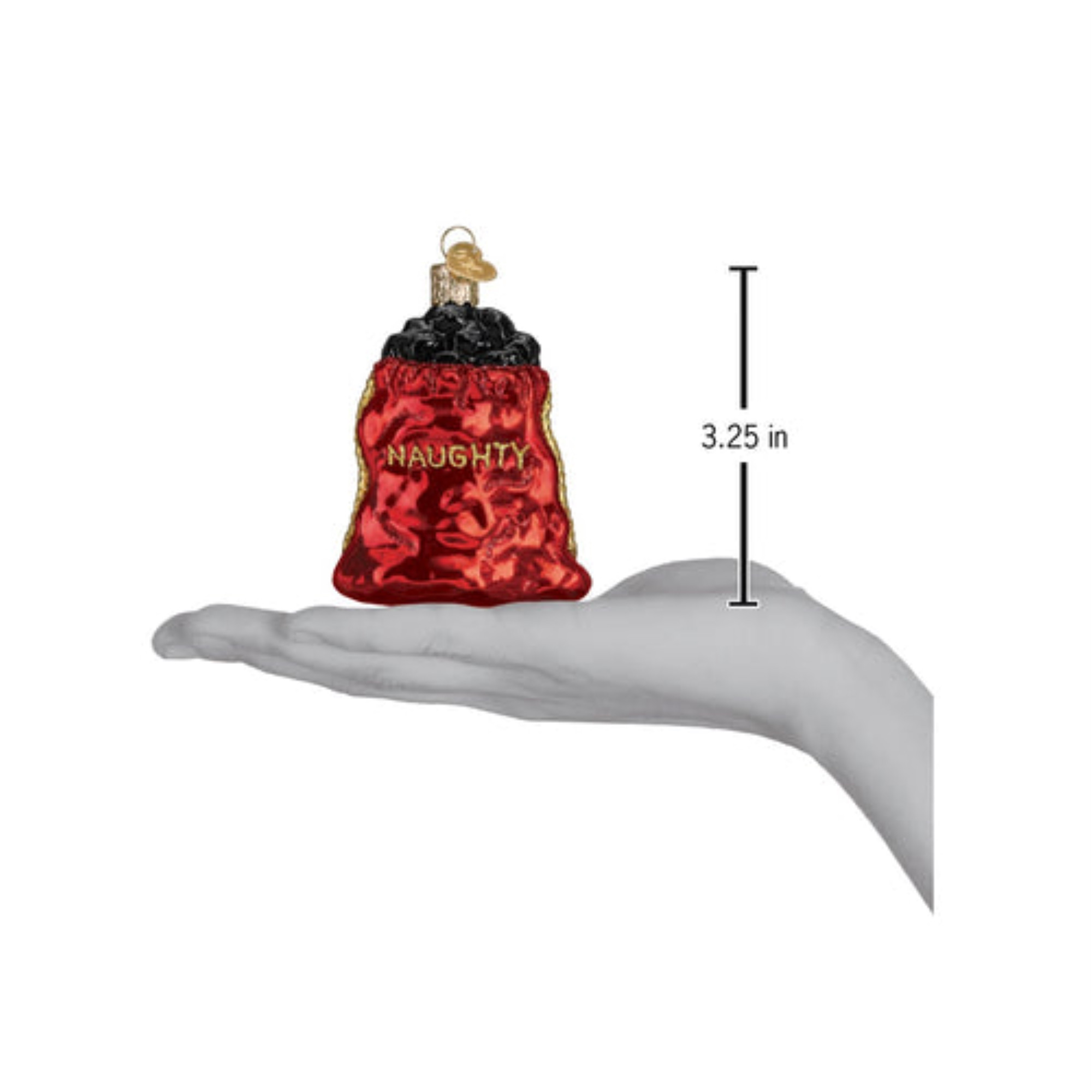 Old World Christmas Blown Glass Ornament for Christmas Tree, Bag of Coal