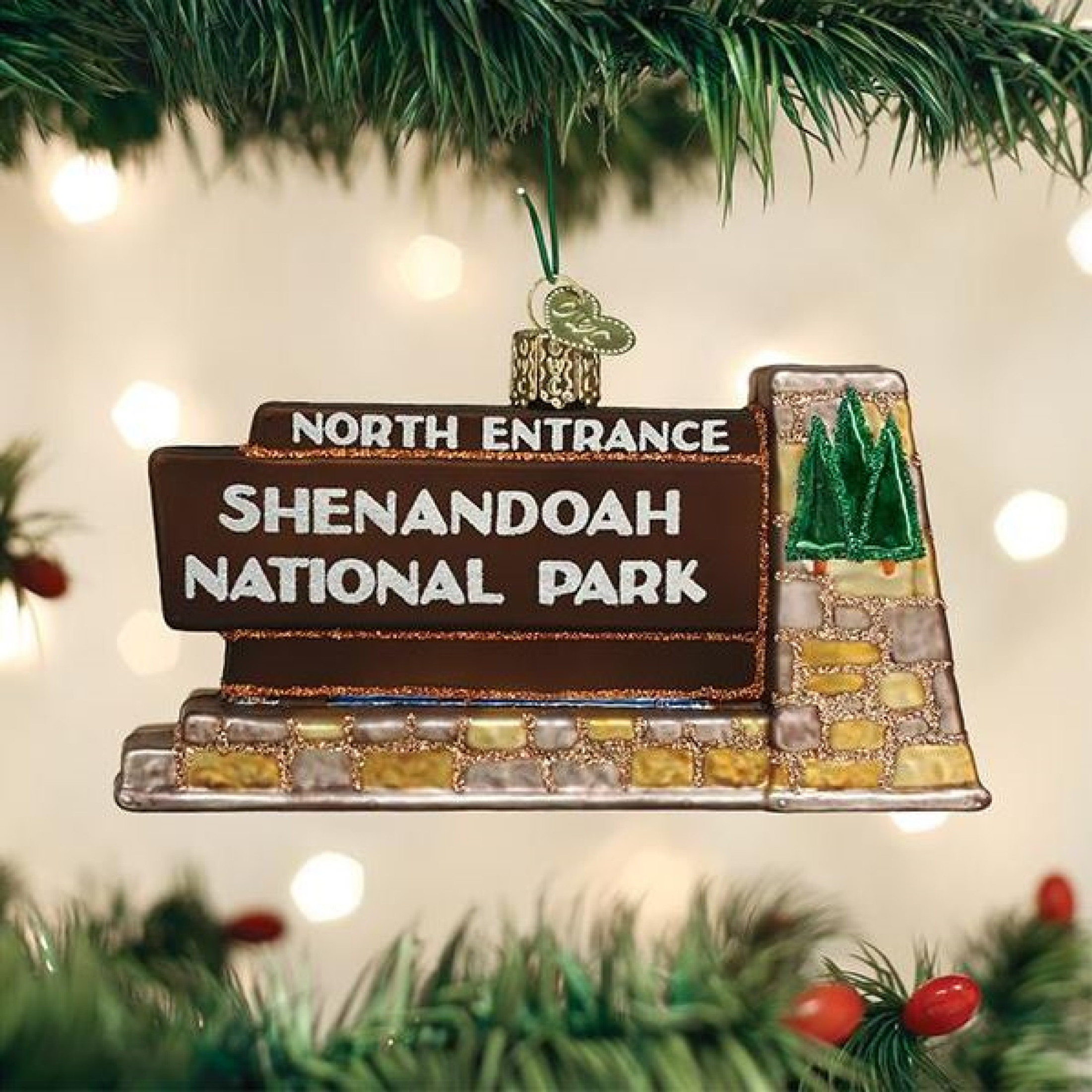 Old World Christmas Blown Glass Ornament for Christmas Tree, Shenandoah National Park