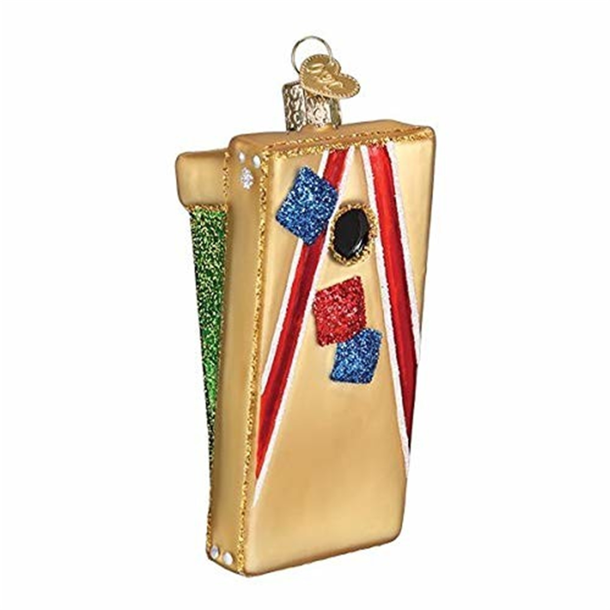 Old World Christmas Blown Glass Ornament for Christmas Tree, Corn Hole Game