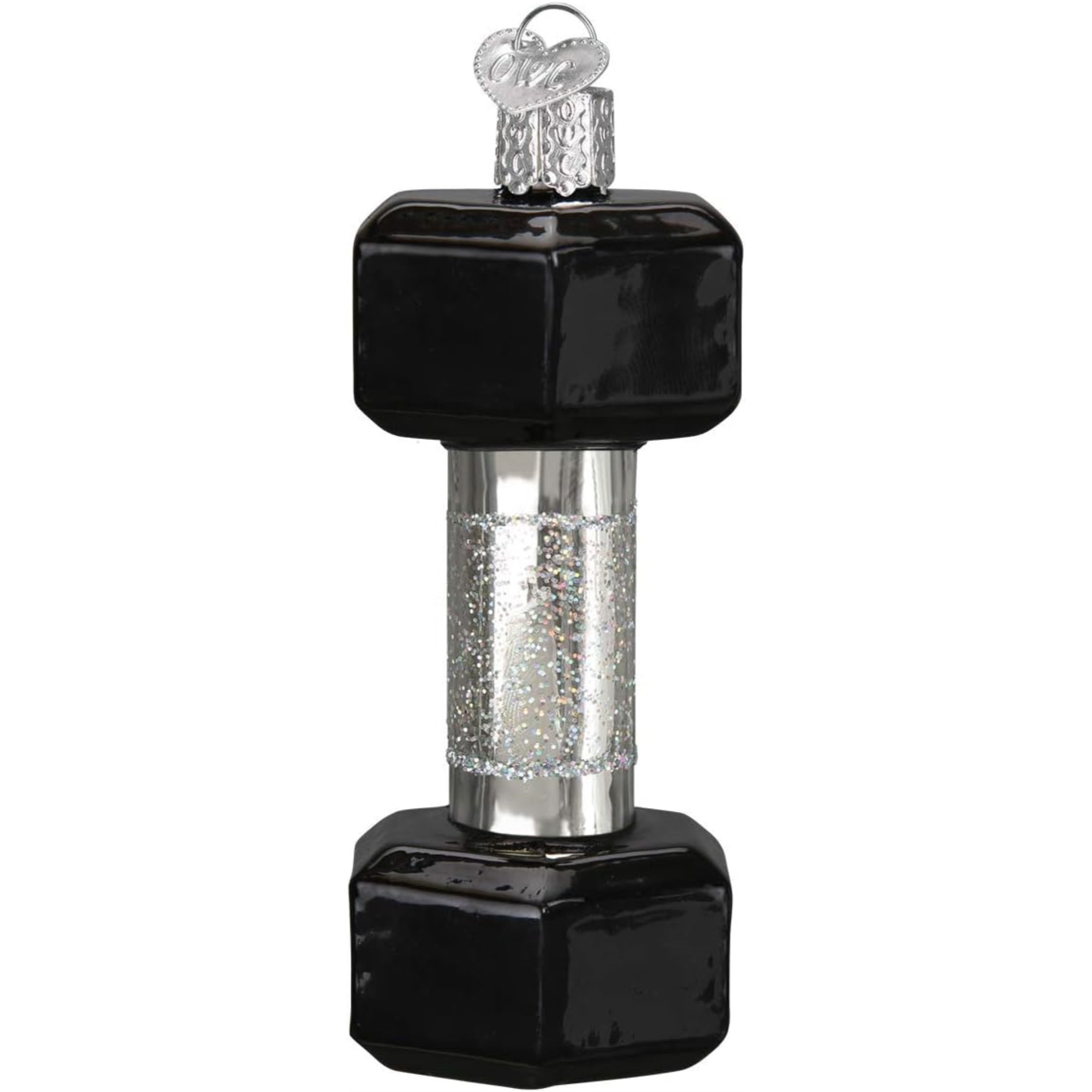 Old World Christmas Blown Glass Ornament for Christmas Tree, 10lb Dumbbell