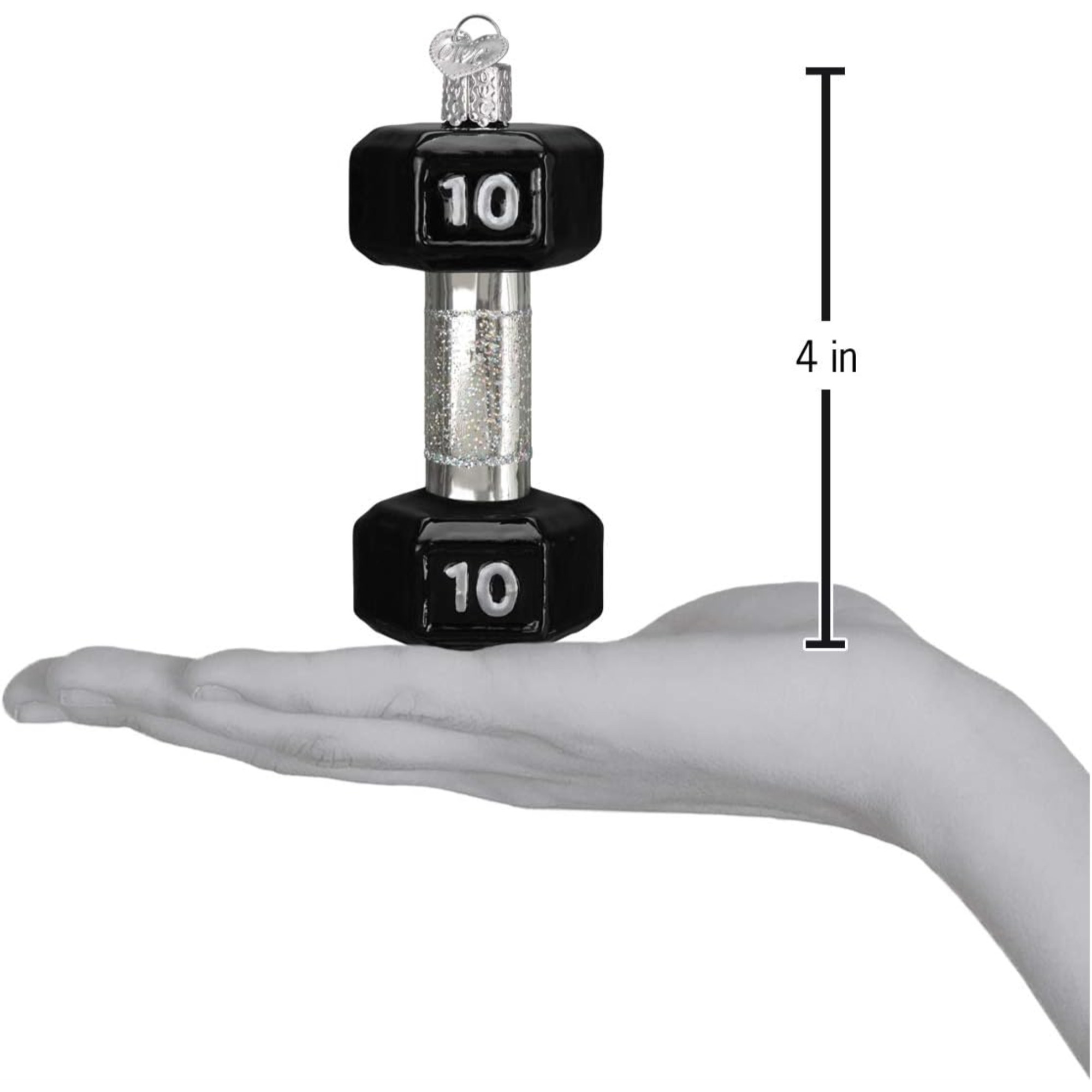 Old World Christmas Blown Glass Ornament for Christmas Tree, 10lb Dumbbell