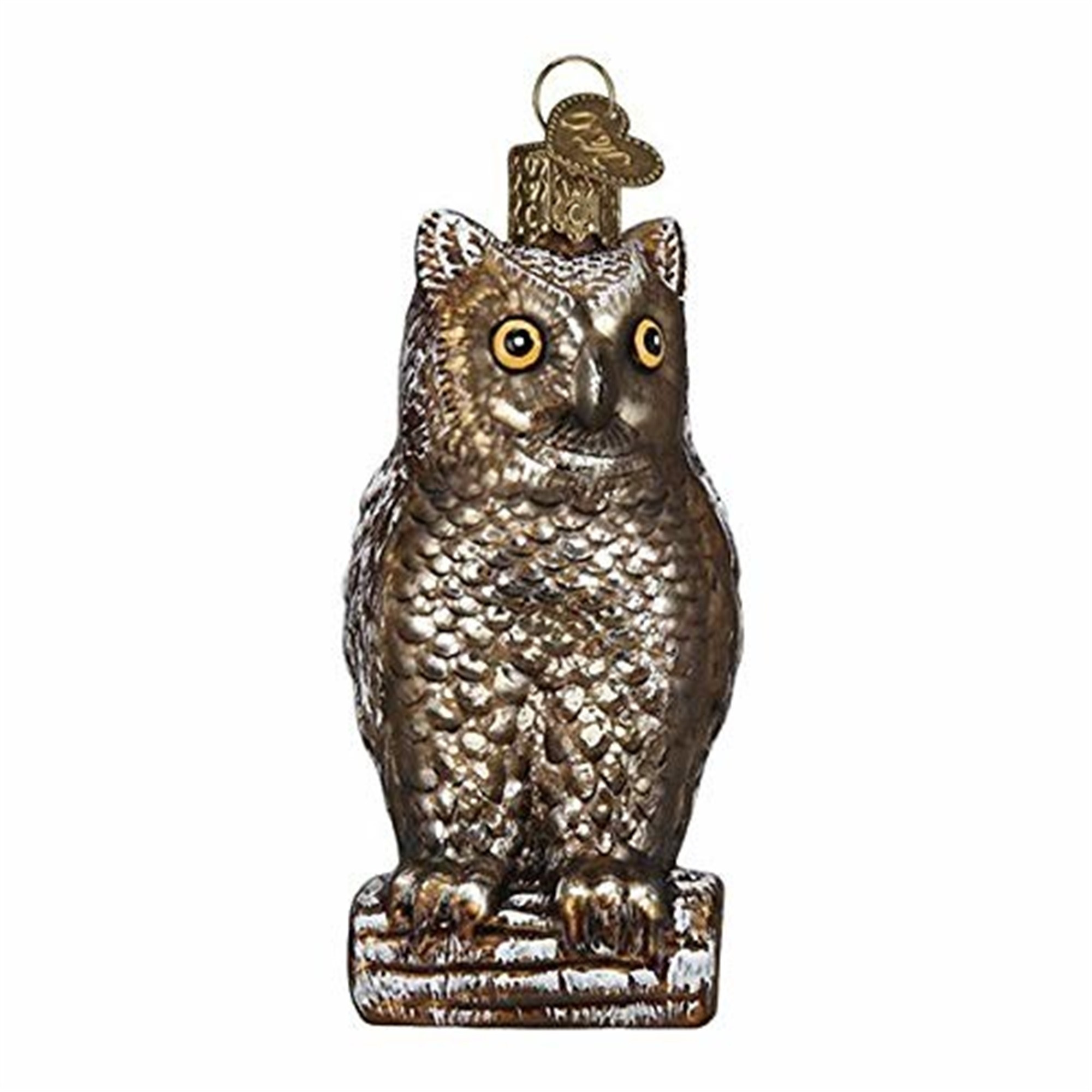 Old World Christmas Blown Glass Ornament for Christmas Tree, Vintage Wise Old Owl