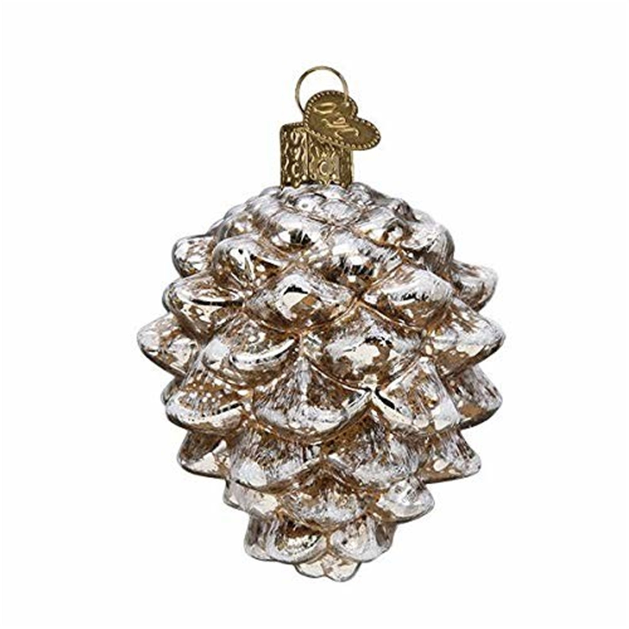 Old World Christmas Blown Glass Ornament for Christmas Tree, Vintage Hanging Pinecone