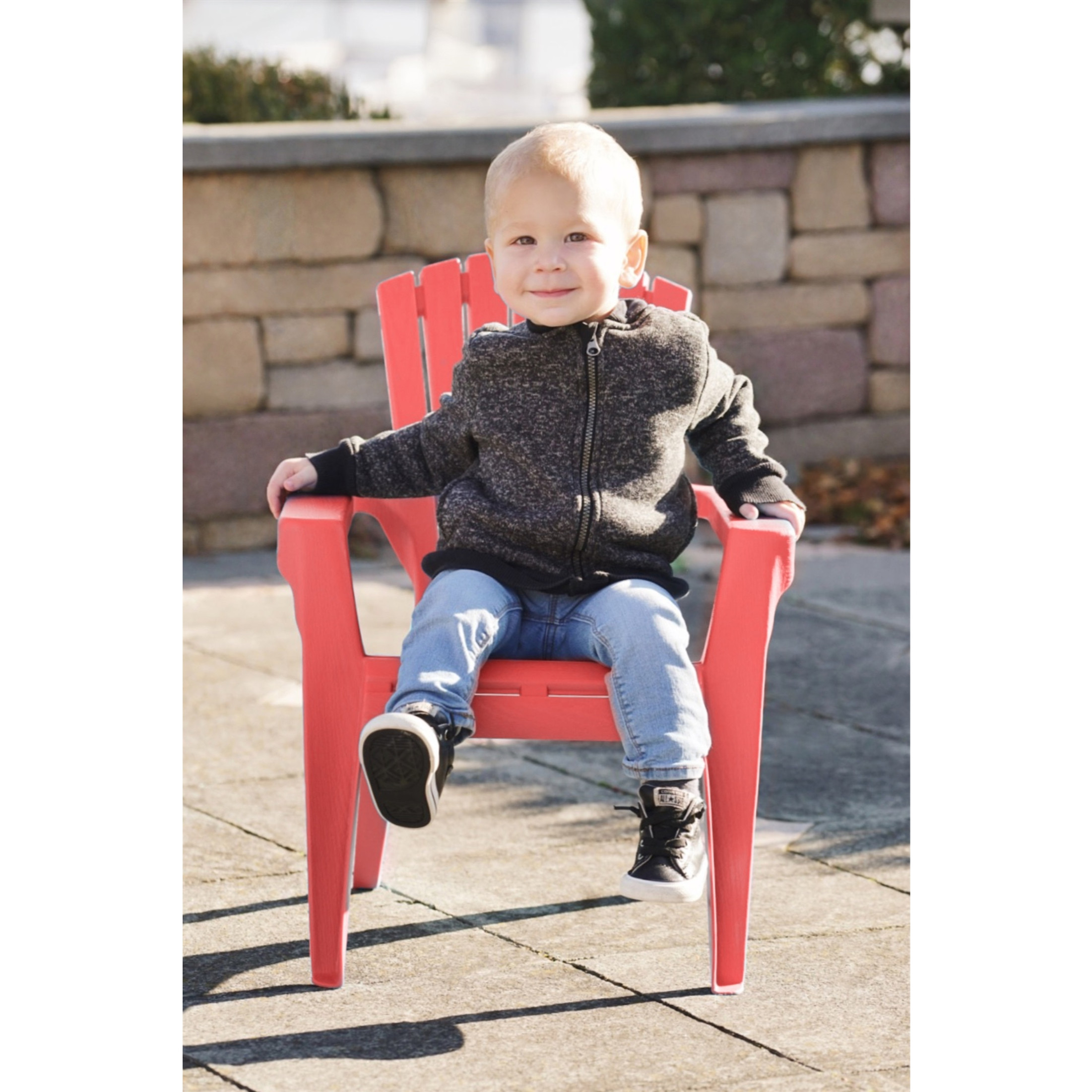 Adams Kid s Adirondack Stacking Chair Cherry Red Esbenshades