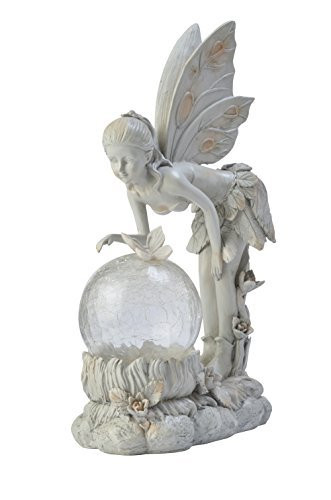 Moonrays 91547 Solar Color-Changing LED Light Standing Pixie with Globe