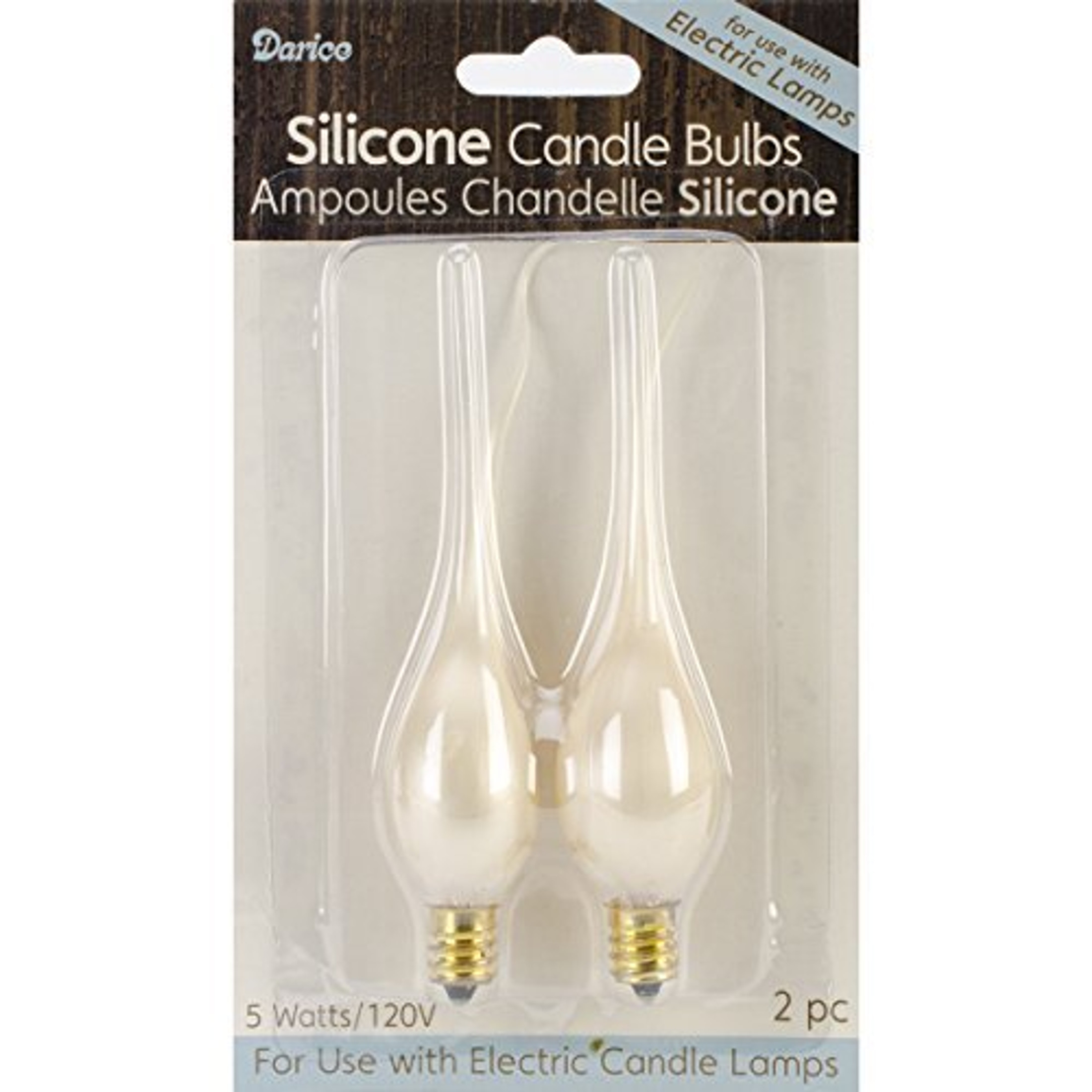 Darice 6201-85 2-Piece Silicone Bulbs, Pearlized Gold Finish
