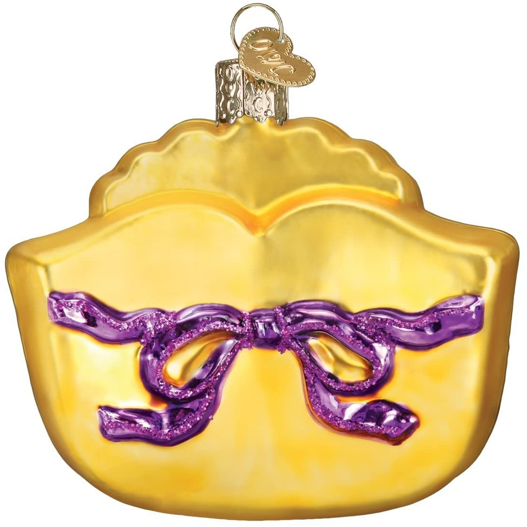 Old World Christmas Glass Blown Ornament for Christmas Tree, Mardi Gras Mask