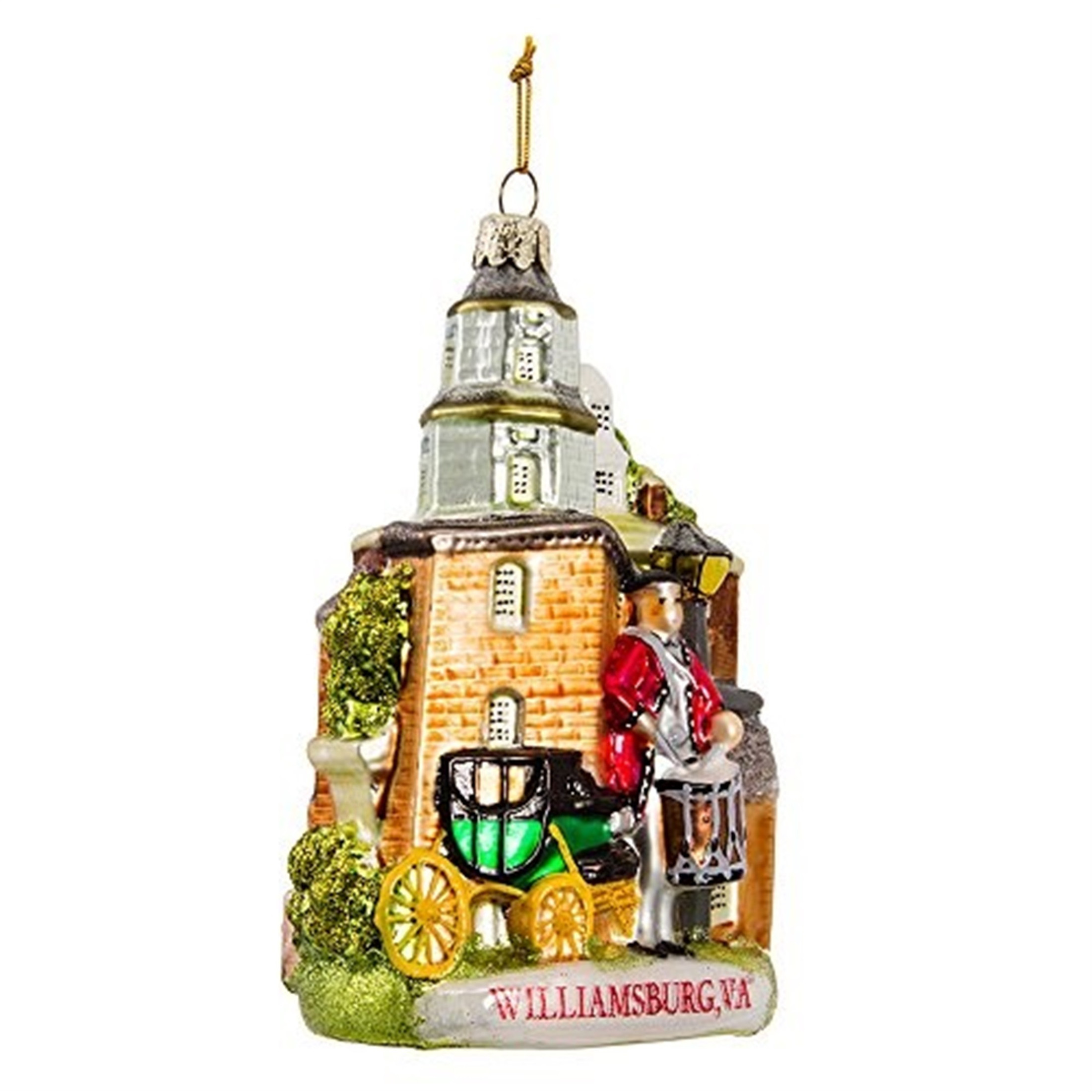 Kurt Adler Glass Hanging Ornament, Colonial Williamsburg