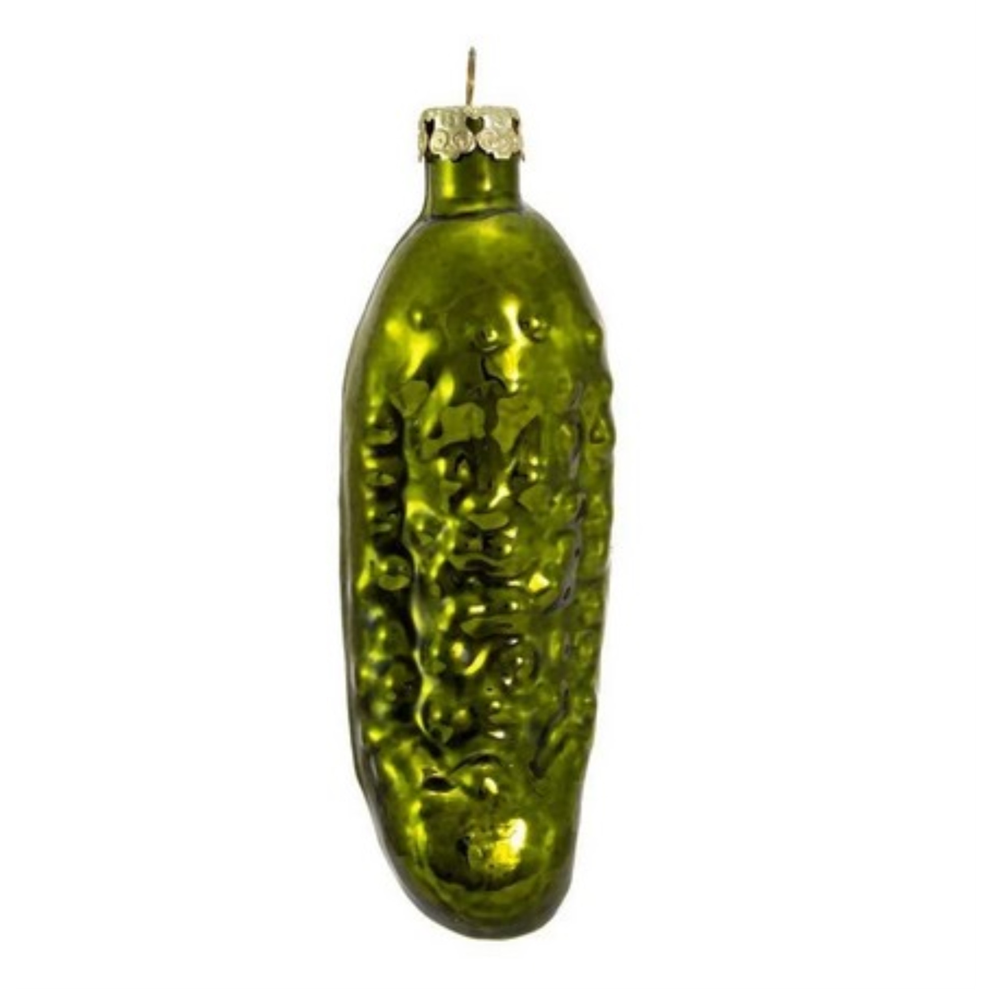 Kurt Adler Glass Ornament for Christmas Tree, Green Pickle