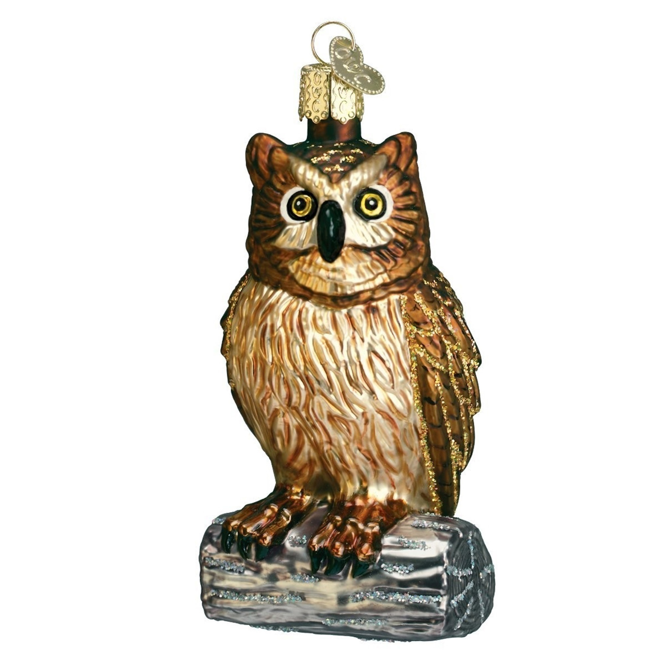 Old World Christmas Wise Old Owl Glass Blown Ornament for Christmas Tree