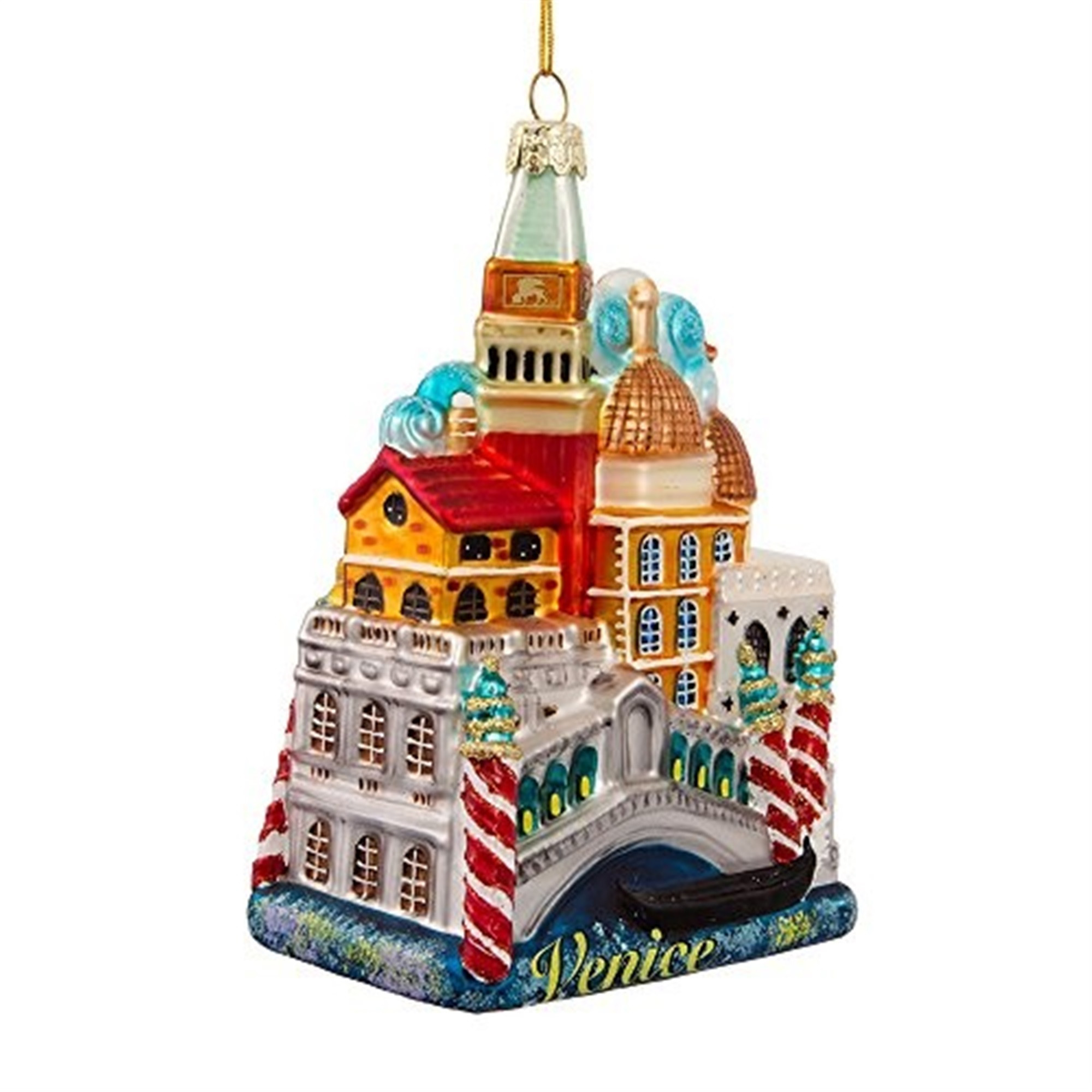 Kurt Adler 5-Inch Venice Cityscape Glass Ornament