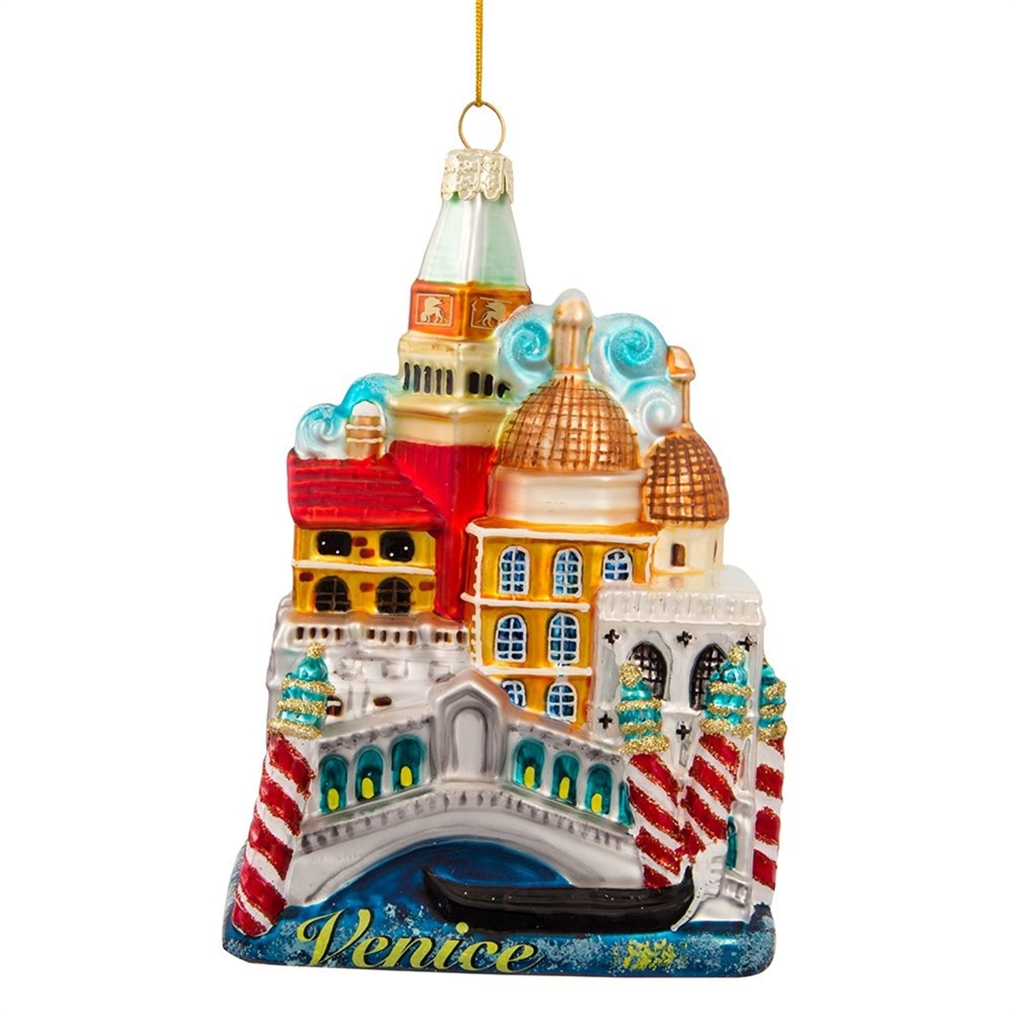Kurt Adler 5-Inch Venice Cityscape Glass Ornament