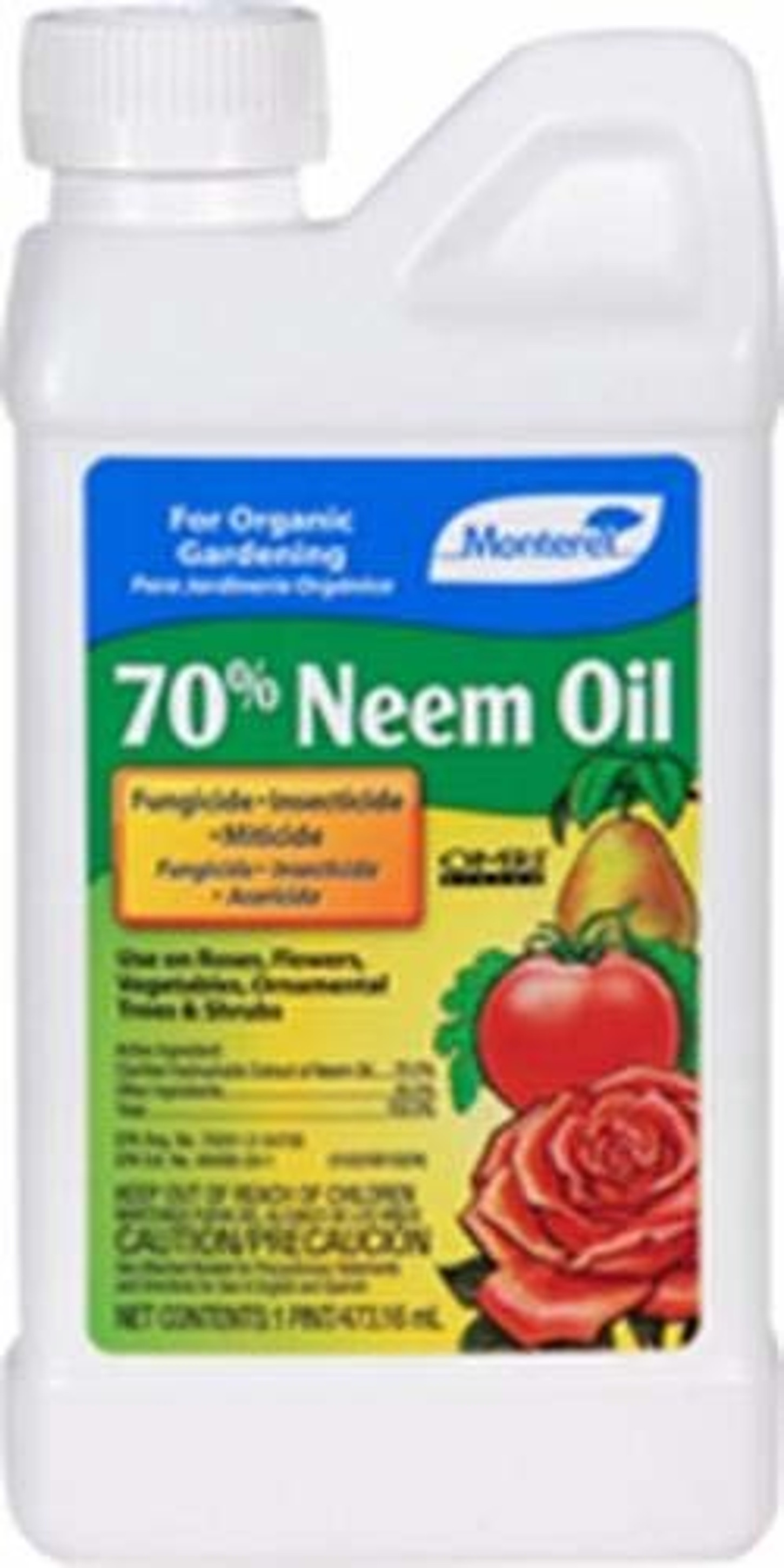 Monterey Neem Oil 70% for Controlling Insects & Disease - Pint LG6140