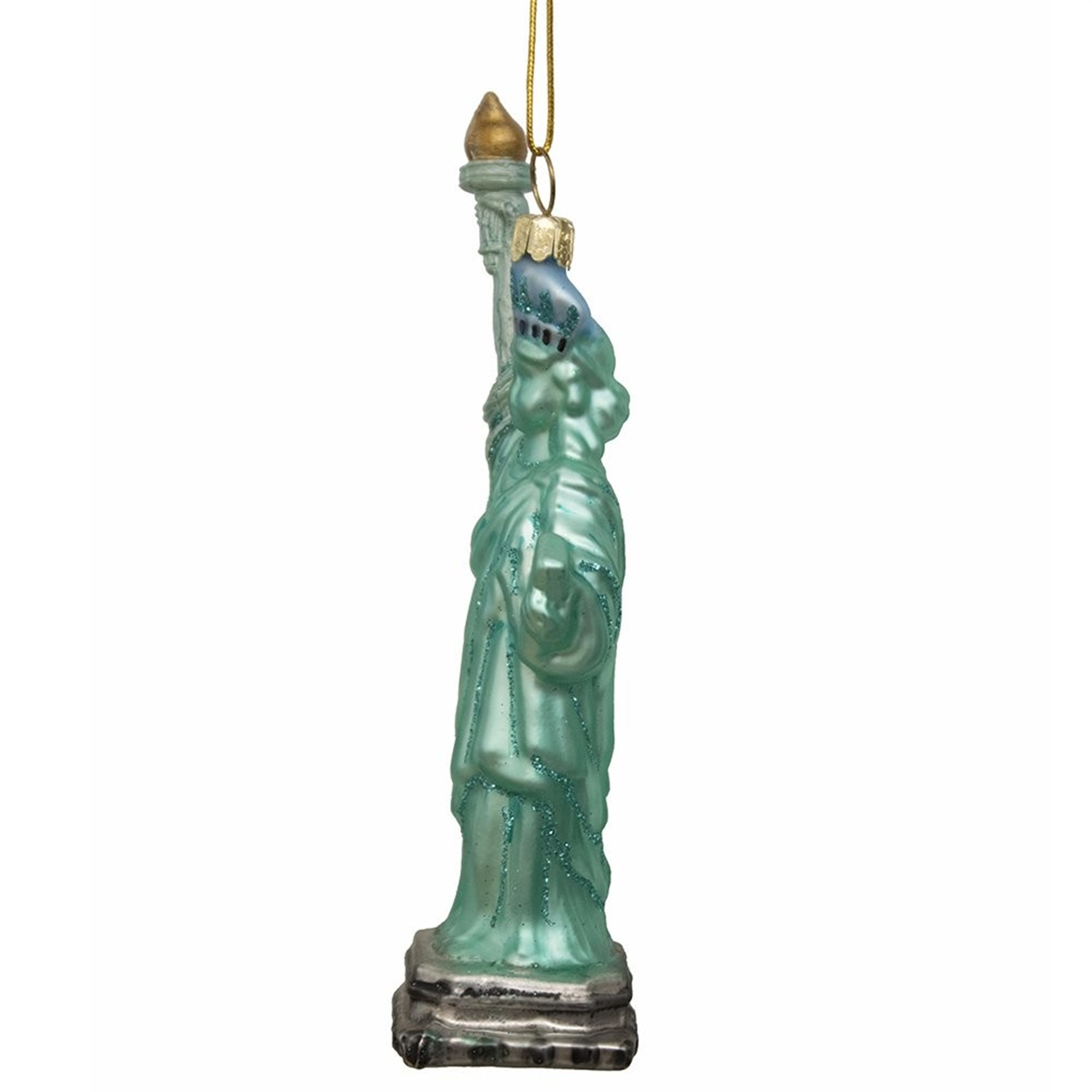 Kurt Adler Noble Gems Glass Ornament for Christmas Tree, Statue of Liberty