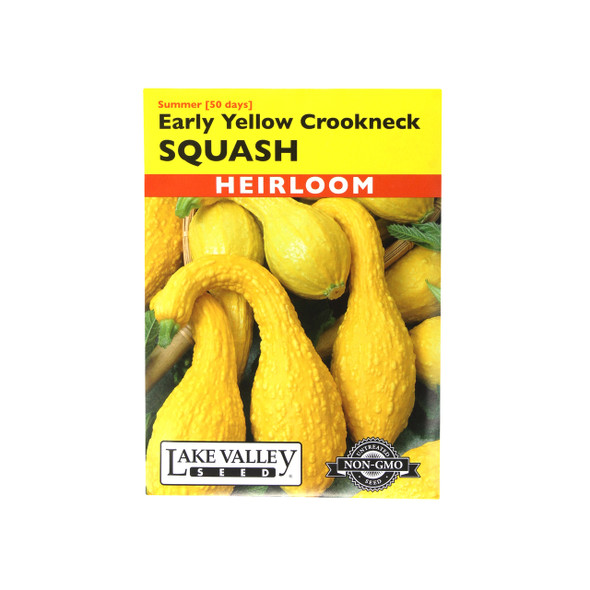 Lake Valley Seed Squash Summer Early Yellow Crookneck Heirloom Vegetable Seeds