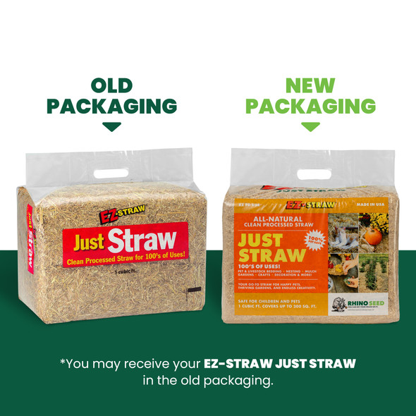 EZ-STRAW Just Straw All-Purpose Clean Processed Straw Bale, 1 cu. ft. (Covers 200 sq. ft.)