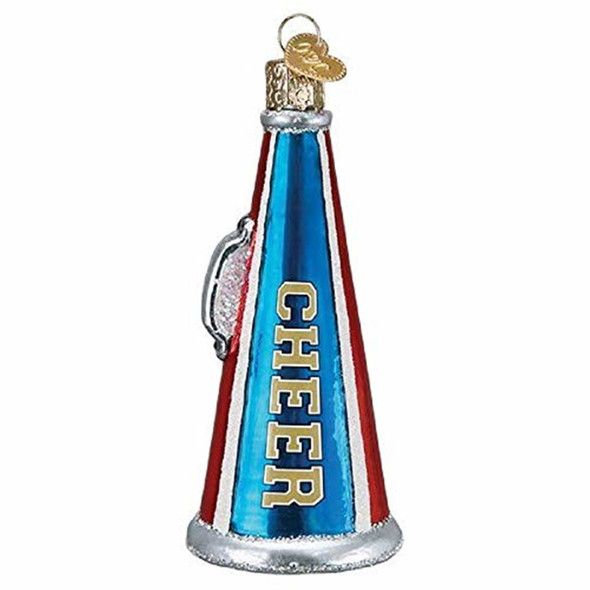 Old World Christmas Glass Blown Ornament for Christmas Tree, Cheer Megaphone
