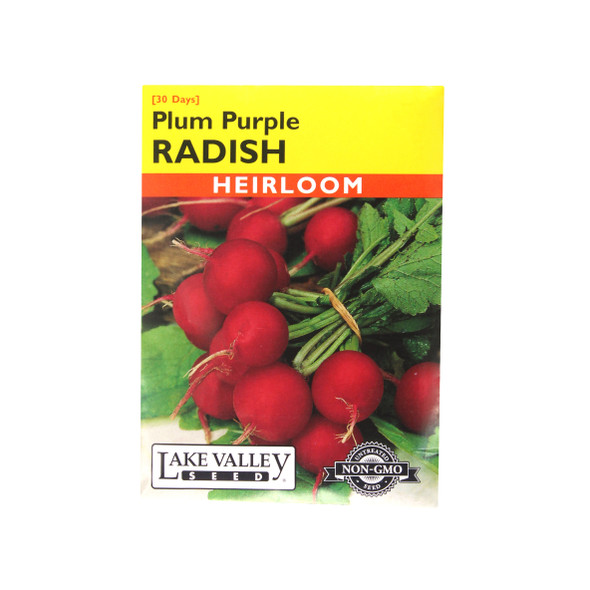 Lake Valley Seed Radish, Purple Plum Heirloom, 1g