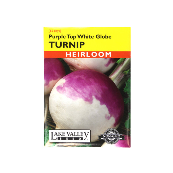 Lake Valley Seed Turnip, Purple Top White Globe Heirloom, 4g