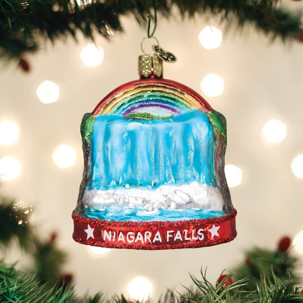 Old World Christmas Glass Ornament for Christmas Tree, Niagara Falls
