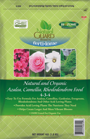 Fertilome NG Natural & Organic Azalea Camellia Rhododendron Food 4-3-4, 4lbs