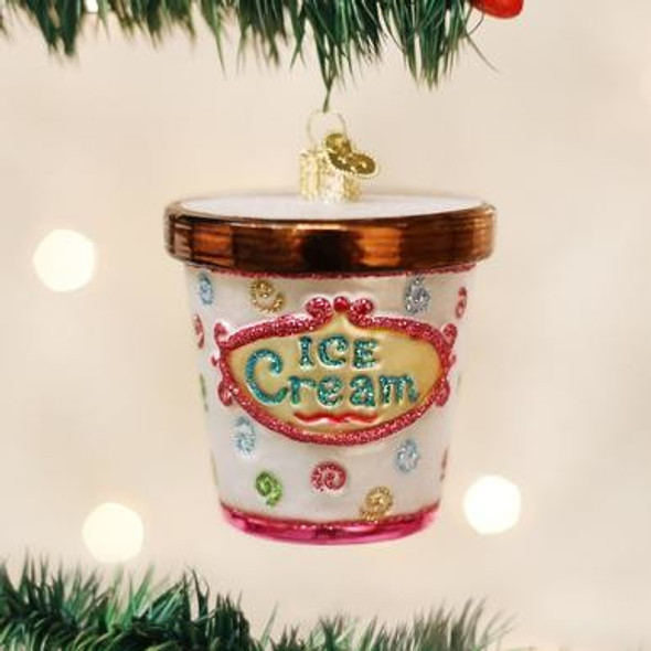 Old World Christmas: Ice Cream Carton Glass Ornaments for Christmas Tree