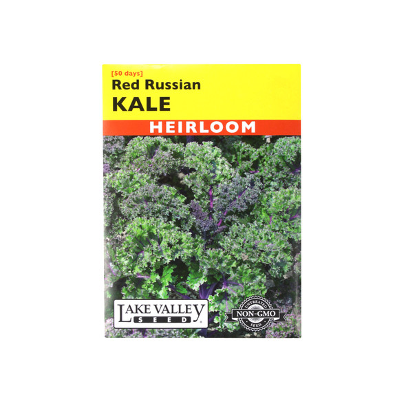 Lake Valley Seed Kale Red Russian (Ragged Jack) Heirloom Vegetable, 2g