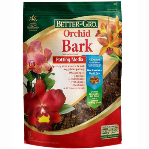 Better Gro Orchid Bark — Premium Western Fir Bark Mix for Orchids & Ornamentals, 4qt
