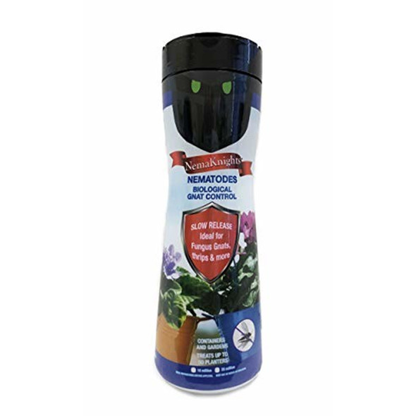 NemaKnights Nematodes Slow-Release Biological Gnat Control, Shakeble Nematode Pearls for Fungus Gnat & Thrips in Containers and Gardens, 10 oz (Treats up to Approx 1,000 sq ft or 50 Containers)