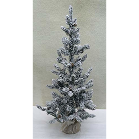 Good Tidings Artificial Tabletop Christmas Tree, Heavy Flocking Pine, 3 ft