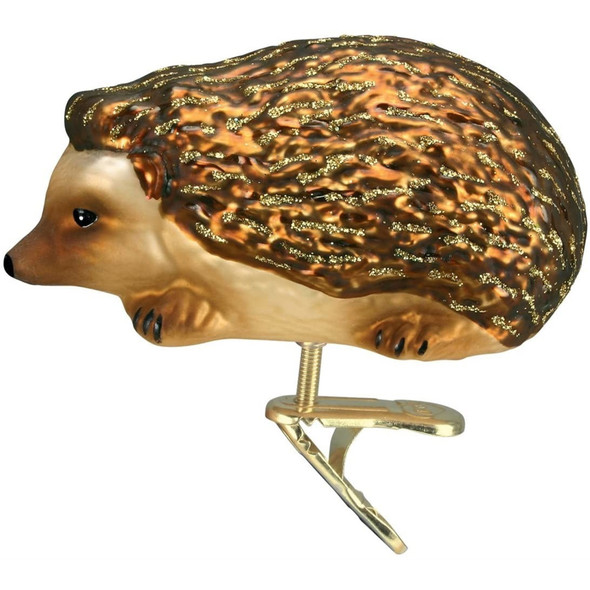 Old World Christmas Blown Glass Clip-on Ornament for Christmas Tree, Hedge Hog