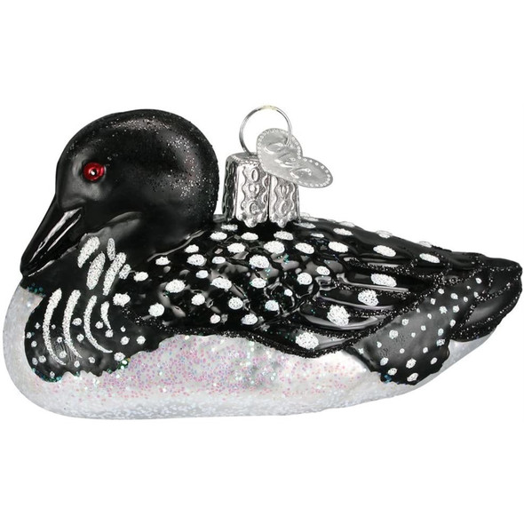 Old World Christmas Glass Blown Christmas Ornament, Loon (With OWC Gift Box)