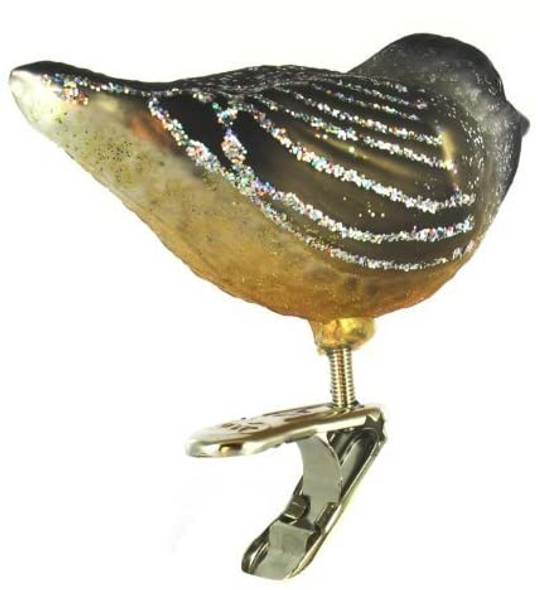 Old World Christmas 18068 Glass Blown Cherry Chickadee Ornament
