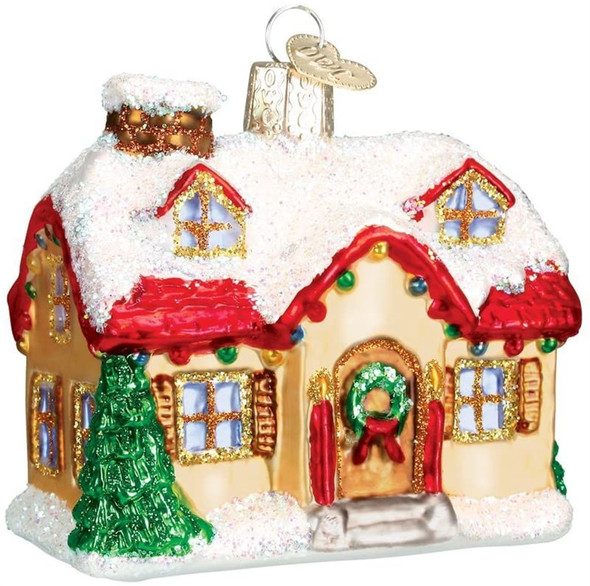Old World Christmas Glass Blown Ornament, Holiday Home (With OWC Gift Box)