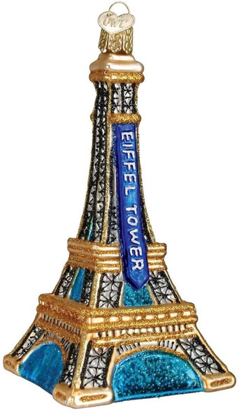 Old World Christmas Glass Blown Christmas Ornament, Eiffel Tower (With OWC Gift Box)