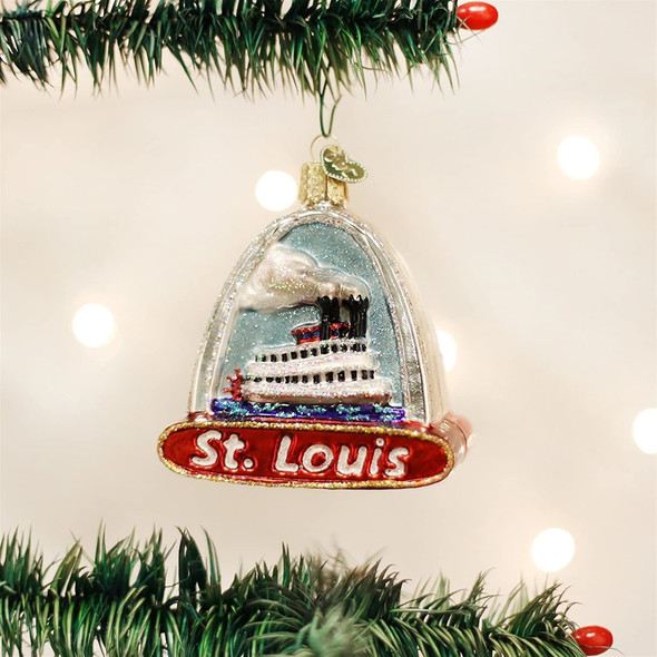 Old World Christmas Blown Glass Ornament for Christmas Tree, St. Louis Arch
