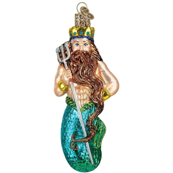 Old World Christmas Blown Glass Ornament for Christmas Tree, Neptune