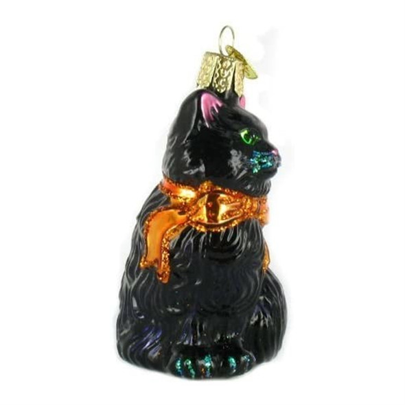 Old World Christmas Glass Blown Ornament for Tree, Halloween Kitty