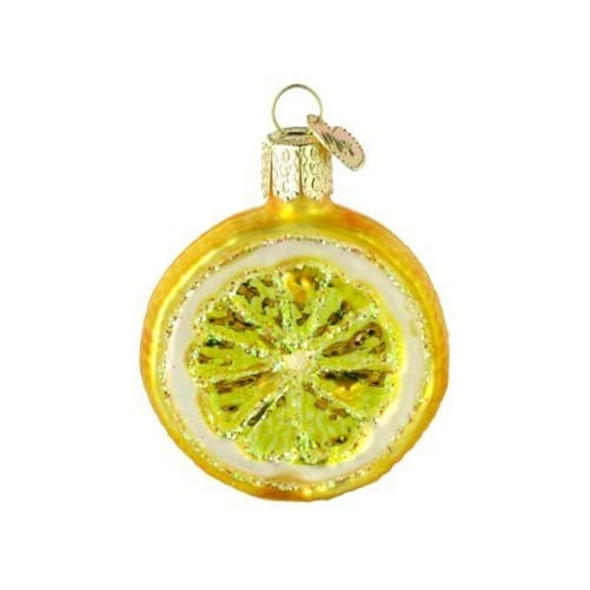 Old World Christmas Glass Blown Ornament for Christmas Tree, Lemon Slice