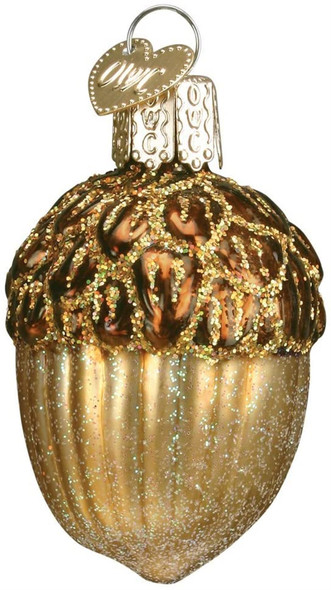 Old World Christmas Glass Blown Acorn Ornament