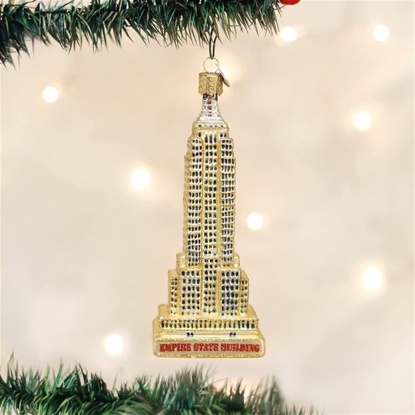 Old World Christmas Glass Blown Ornament for Christmas Tree, Empire State Building