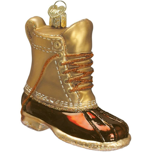 Old World Christmas Glass Blown Ornament, Field Boot (With OWC Gift Box)