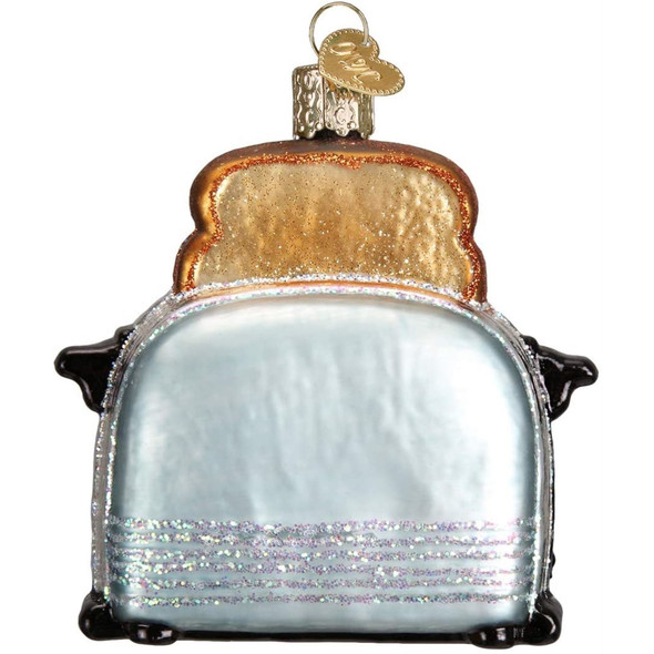 Old World Christmas Blown Glass Ornament for Christmas Tree, Retro Toaster