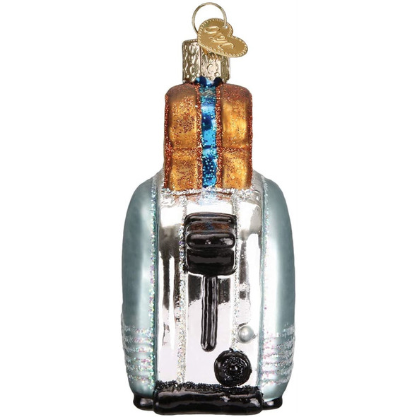 Old World Christmas Blown Glass Ornament for Christmas Tree, Retro Toaster